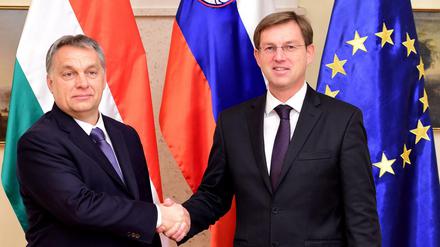 Der slowenische Ministerpräsident Miroslav Cerar (rechts) empfing am Freitag seinen ungarischen Amtskollegen Viktor Orban.