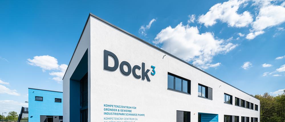 Das Gründerzentrum Dock 3 liegt an der Ländergrenze zwischen Brandenburg und Sachsen