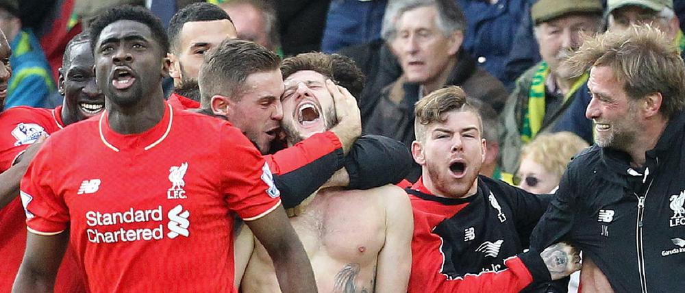 Doch noch gewonnen: Liverpool und Jürgen Klopp (rechts) drehen durch.