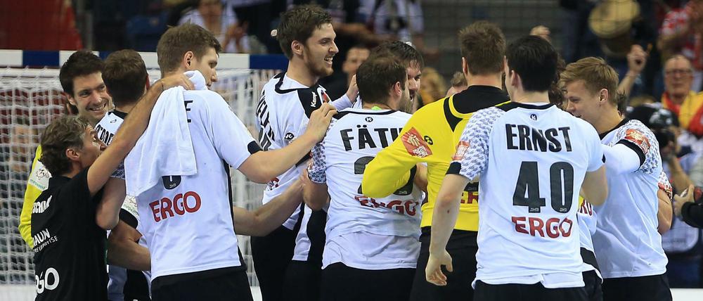 So hatte die deutsche Handball-Nationalmannschaft am Freitagabend den Sieg gegen Norwegen gefeiert.