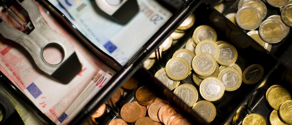 Bargeld in einer Kasse