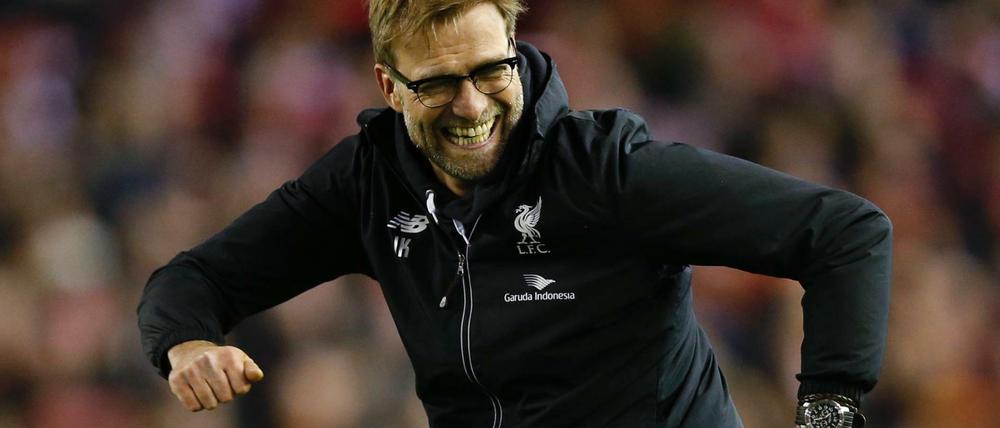Jürgen Klopp legte nach dem Erfolg ein kleines Tänzchen hin.