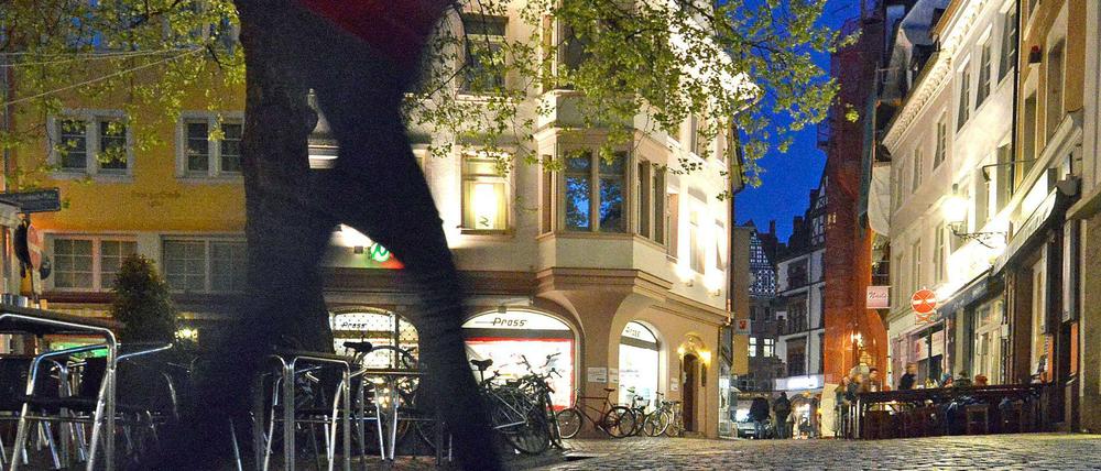 Ausgehviertel in Freiburg. Flüchtlinge soll der Zutritt zu Discotheken verweigert worden sein. 