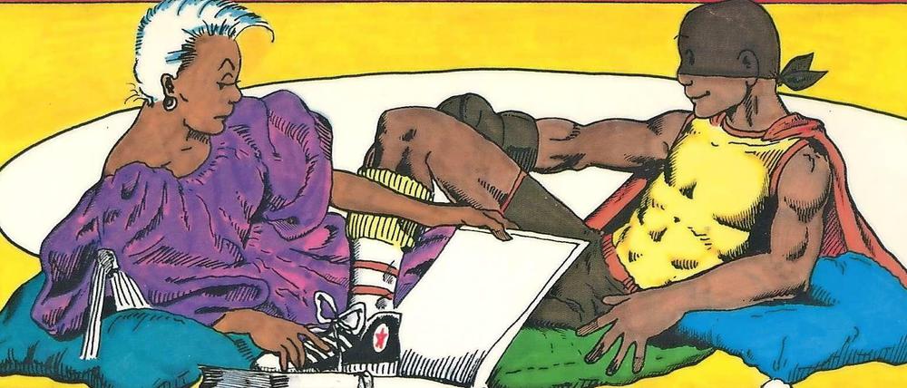 "Brown Bomber and the Diva", einer der ersten queeren Superelden.
