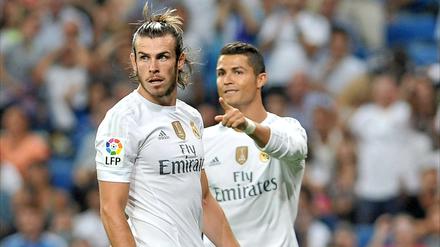 Der? Nein ICH! Real soll für Ronaldo (rechts, vorne Bale) insgesamt fast 105 Millionen Euro gezahlt haben.