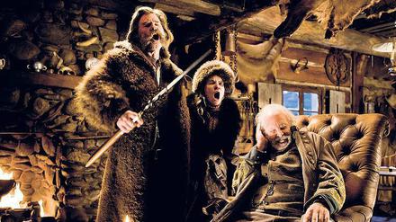 Kurt Russell, Jennifer Jason Leigh und Bruce Dern in "The Hateful 8".