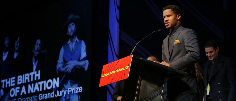 "Birth of a Nation"-Regisseur Nate Parker bei der Verleihung des Jury-Preises in Park City.