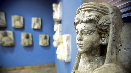 Eine aus dem syrischen Palmyra stammende Skulptur.