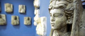 Eine aus dem syrischen Palmyra stammende Skulptur.