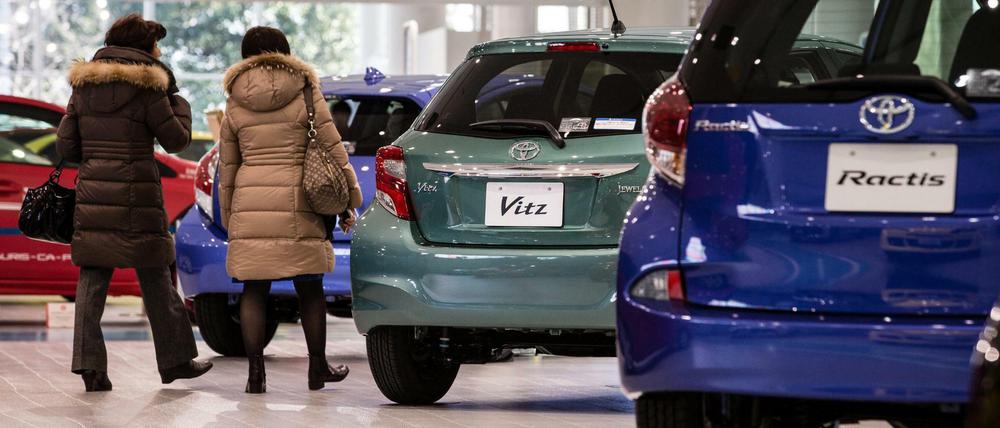 Im Autohaus. Vor allem in den USA läuft es gut für Toyota. 