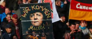 Pegida-Aufmarsch im Rahmen des Europa-Aktionstags am vergangenen Sonntag in Dresden.