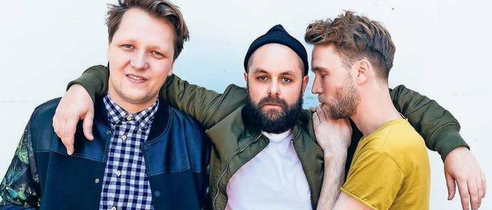 Treten Sie näher. Jakob Häglsperger,  Johannes Rögner und Martin Steer (v. l.) kamen vor sechs Jahren aus München nach Berlin.