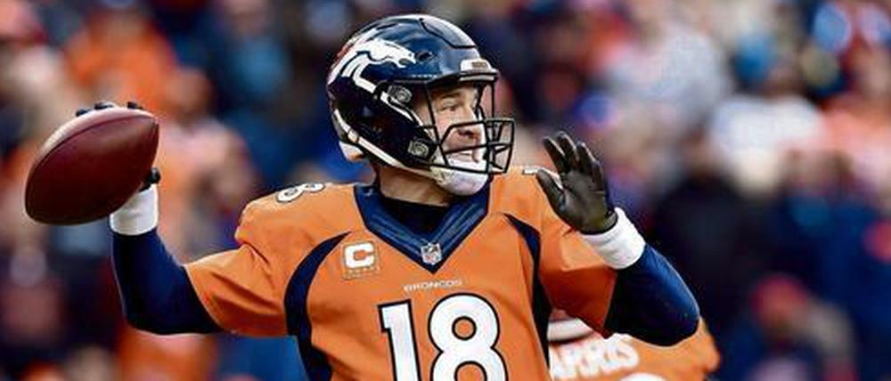 Noch ein großer Wurf? In seinem vierten Finale kann Peyton Manning mit den Denver Broncos heute seinen zweiten Titel gewinnen. 