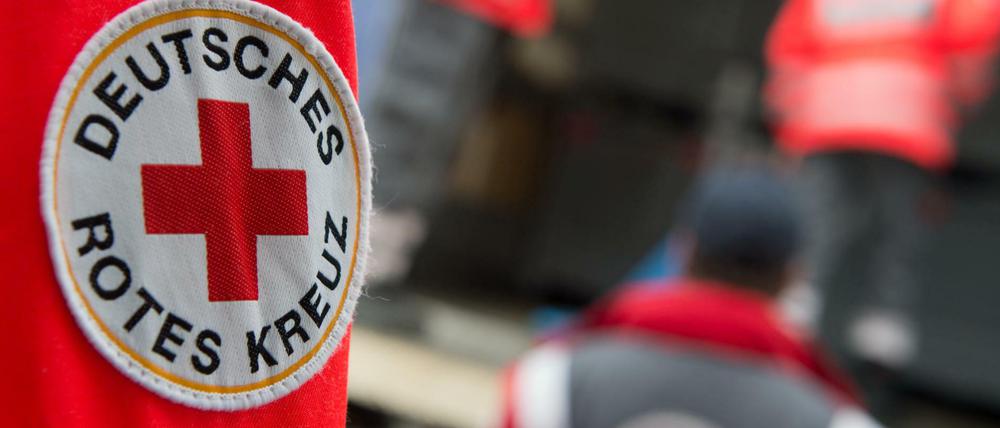 Das Logo des Deutschen Roten Kreuzes (DRK).