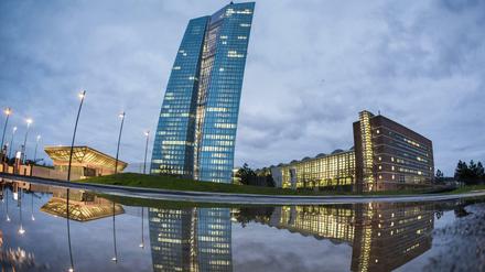 Die Zentrale der Europäischen Zentralbank (EZB) in Frankfurt am Main 
