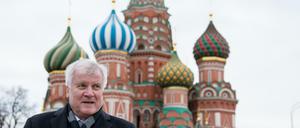Hier fühlt er sich wohl - Horst Seehofer vor wenigen Tagen in Moskau. 