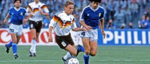 Auf dem Weg zum WM-Titel. Thomas Häßler im Finale von Rom 1990.