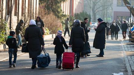 Flüchtlinge vor dem LaGeS