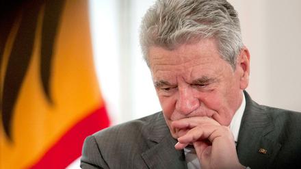 Der Präsident, möglicherweise während er zweifelt.