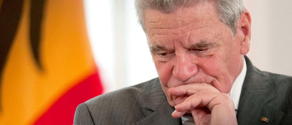 Der Präsident, möglicherweise während er zweifelt.
