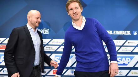 Der neue Trainer der TSG Hoffenheim: Julian Nagelsmann (r.).