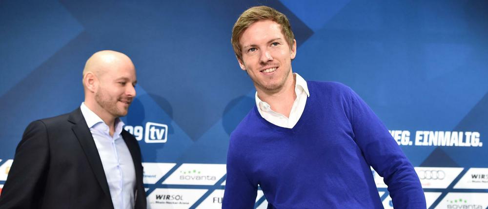 Der neue Trainer der TSG Hoffenheim: Julian Nagelsmann (r.).