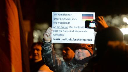 Demonstranten der Pogida in Potsdam.