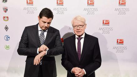 DFL-Ligapräsident Reinhard Rauball (rechts) und DFL-Geschäftsführer Christian Seifert haben große Pläne.