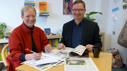 Anna Schmidt (Öffentlichkeitsarbeit) und Thomas Mampel (Geschäftsführer) vom Stadtteilzentrum Steglitz