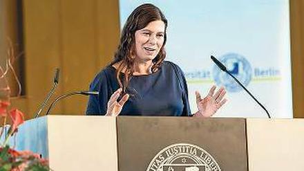 Die Berliner Bildungssenatorin Sandra Scheeres sprach bei der Verabschiedung.