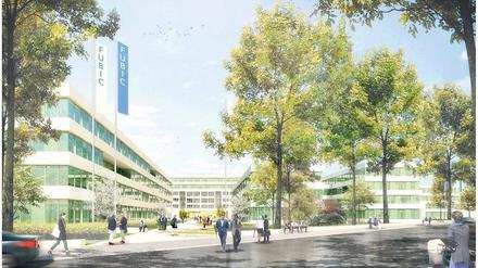 Das frühere US-Militärhospital soll saniert und 2020 als FUBIC (Quergebäude in der Flucht des Bildes) wiedereröffnet werden. 