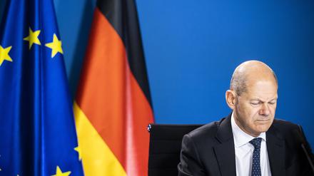 Olaf Scholz, Bundesminister der Finanzen, aufgenommen im Rahmen eines virtuellen Treffens der G7-Finanzminister in Berlin, 29.09.2021. Berlin Germany *** Olaf Scholz, Federal Minister of Finance, recorded at a virtual meeting of the G7 Finance Ministers in Berlin, 29 09 2021 Berlin Germany Copyright: xFlorianxGaertnerx 