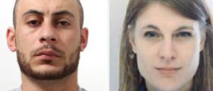 Zwei Fahndungsfotos der Kantonspolizei Zürich (Schweiz) zeigen Hassan Kiko (l) und Angela Magdici (r) (undatierte Aufnahme). Die Flucht einer Gefängniswärterin mit einem inhaftierten Sexualstraftäter erregt in der Schweiz Aufsehen.