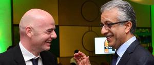 Die beiden Favoriten bei der Fifa-Wahl: Gianni Infantino (links) und Scheich Salman Al Chalifa.
