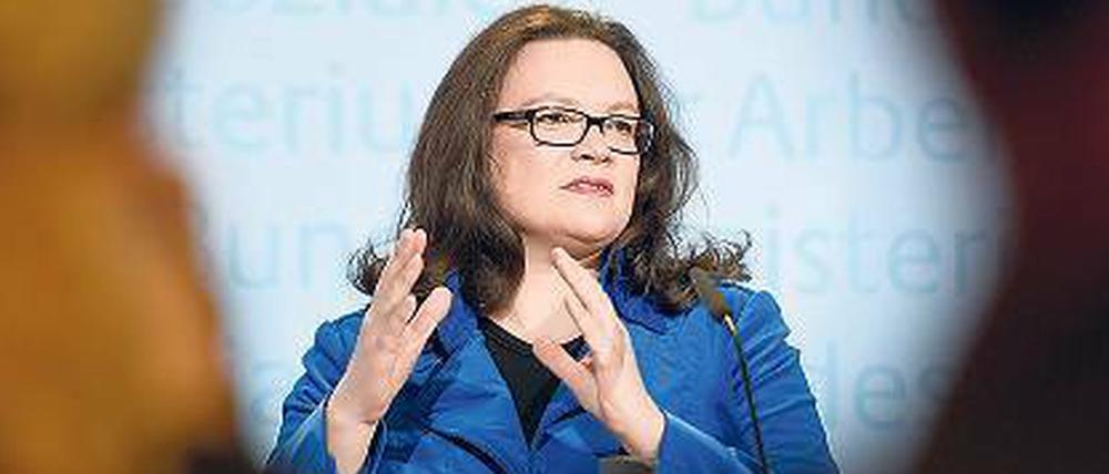 Arbeitsministerin Andrea Nahles