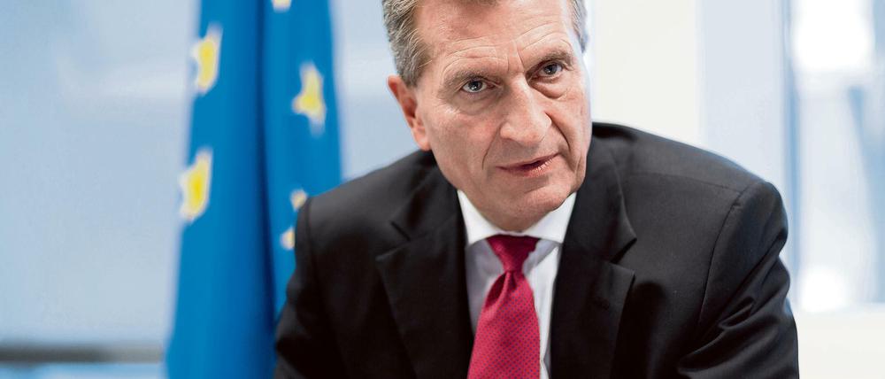 Günther Oettinger ist seit 2014 als EU-Kommissar für die Digitalwirtschaft zuständig. Zuvor war der CDU-Politiker fünf Jahre lang EU-Energiekommissar.