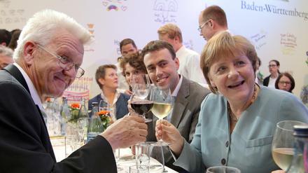 Winfried Kretschmann und Bundeskanzlerin Angela Merkel.