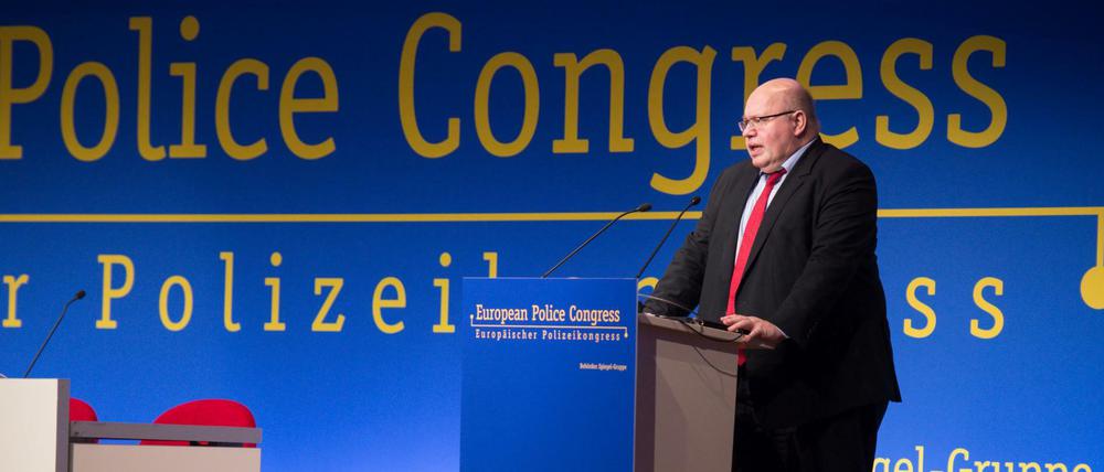 Peter Altmaier (CDU), Chef des Bundeskanzleramtes, am Dienstag beim Europäischen Polizeikongress in Berlin. 