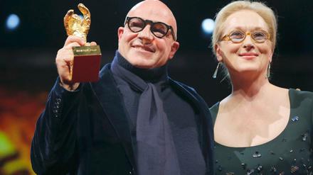 Der Sieger und die Primadonna: Gianfranco Rosi und Meryl Streep.