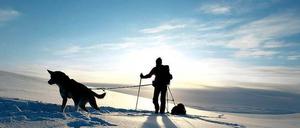 Endloses Weiß auf dem Finnmark Plateau. Kein Baum, kein Strauch, nichts. Nur der Kompass weist den Weg. Wer hier unterwegs ist, muss Monotonie ertragen können. 