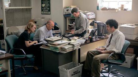 Das Spotlight-Team, gespielt von Rachel McAdams, Michael Keaton, Mark Ruffalo und Brian d'Arcy James