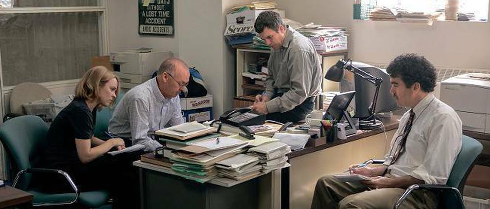 Das Spotlight-Team, gespielt von Rachel McAdams, Michael Keaton, Mark Ruffalo und Brian d'Arcy James