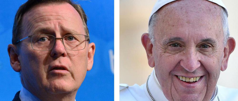 Thüringens Ministerpräsident Bodo Ramelow und der Papst wollten sich eigentlich am Donnerstag treffen.