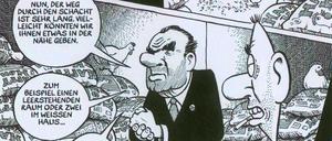 Obama als Wiedergänger Richard Nixons: Eine Seite aus dem besprochenen Buch.