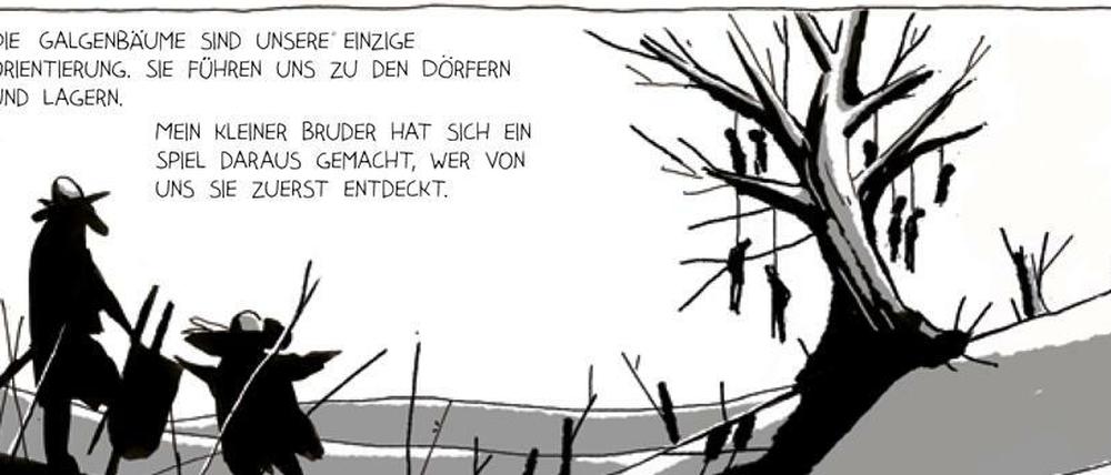 Kampf ums Überleben: Eine Seite aus „Die Verwerfung“.