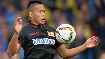 Booby Wood traf beim Hinspiel in Karlsruhe zum 2:0.