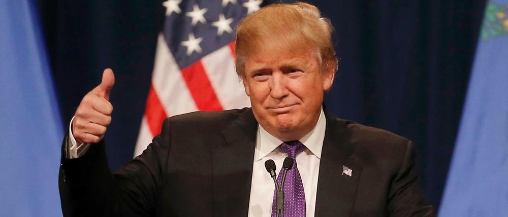 Donald Trump nach seinem Sieg in Nevada.