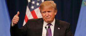 Donald Trump nach seinem Sieg in Nevada.