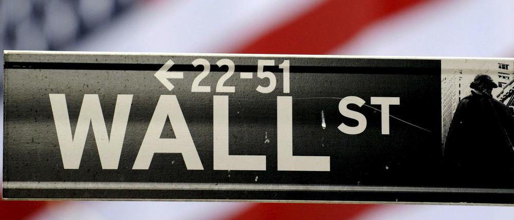 Die Wall Street in New York. 