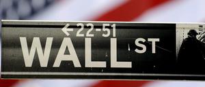 Die Wall Street in New York.